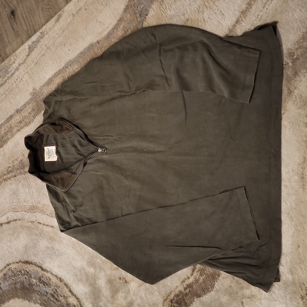 Men's Old Navy Army Green long sleeve quarter zip XXL